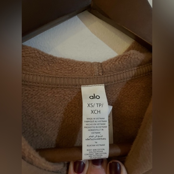ALO Yoga Accolade Hoodie in Toasted Almond - Picture 2 of 2